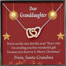 Express Your Love Gifts Granddaughter Christmas Card Inseparable Necklace Pendan - £50.27 GBP