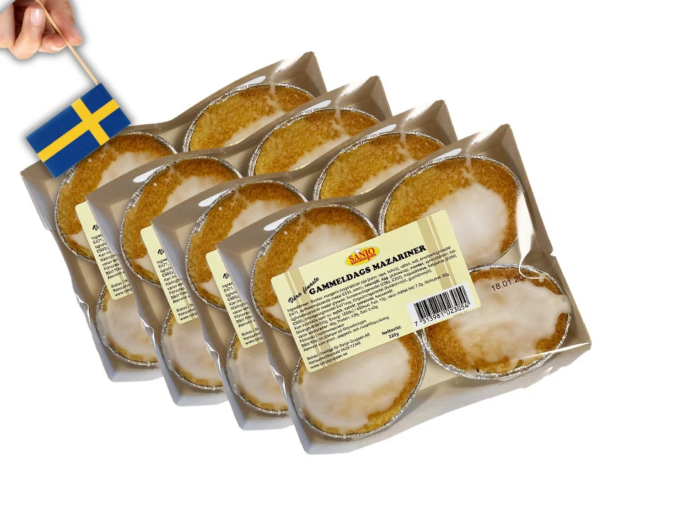 3 Boxes Sanjo Old fashioned Mazarin 220g (7.76os), Gammeldags, Swedish fika - $33.95