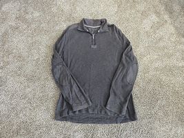 Calvin Klein 1/4 Zip Sweatshirt Mens Sz XL Gray Elbow Patch Preppy Skate... - $29.70