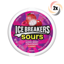 3x Tins Ice Breakers Sours 3 Flavors | 50 Mints Per Tin | 1.5oz | Sugar ... - £10.91 GBP