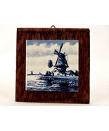 Miniature Blue Delft Hanging Wall Tile, 2&quot; Porcelain on 3&quot; Board, 2&quot; #DL... - $19.94 CAD