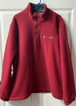 Izod PerformX Men’s XL Beige Quarter Zip Pullover Fleece Sweater Long Sleeve - £15.78 GBP