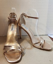 Steve Madden Rose Gold &quot;Truly&quot; Strappy Stiletto Sandal Heels Size 10M - £35.20 GBP