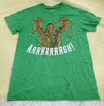 Star Wars Chewbacca Christmas Lights Funny Graphic Tee Shirt Small - $11.40