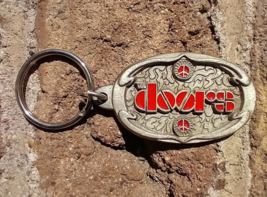 VTG PEWTER ENAMEL KEYRING KEYCHAIN DOORS WINTERLAND PRODUCTIONS - £18.31 GBP