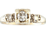 .30 Women&#39;s Solitaire ring 14kt Yellow and White Gold 287441 - £400.11 GBP