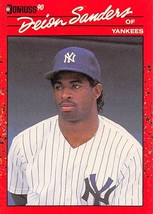 1990 Donruss #427 Deion Sanders RC Rookie Card New York Yankees ⚾ - £0.70 GBP