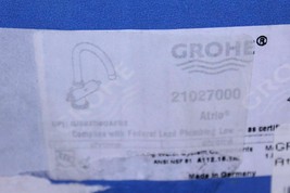 Grohe 21027000 Atrio Centerset Single Hole Bathroom Faucet in Chrome, Less Handl - £300.48 GBP