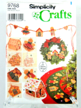 Simplicity Crafts Sewing Pattern #9768 Elaine Heigl Christmas Decorations 1995  - $6.50