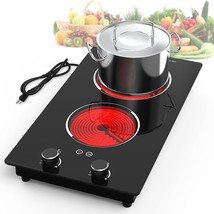 Electric Cooktop,110V 2100W Electric Stove Top With Knob Control, 10 Pow... - $296.99