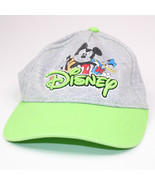 Disney Baseball Hat Adjustable Green &amp; Gray One Size Fits Most Cap Micke... - $12.59