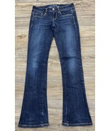 American Eagle Jeans &quot;Skinny Kick&quot;  0 Short Sequin Back Pocket Stretchy ... - £9.32 GBP