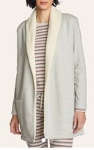 Eddie Bauer Faux Shearling Cabin Cardigan Sz S Heather Gray Western Yell... - €21,03 EUR