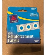 Avery White Reinforcement Labels #5729 200 Labels *NEW* h1 - $10.95 CAD
