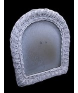 White Wicker Picture Photo Frame Holds 8x10 Woven VTG Cottagecore Grandm... - $46.39