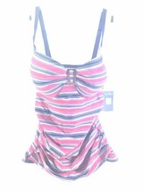 New Cayo De Agua Womens Bikini Top Multicolour Stripe Size 10 D Cup Swim... - $24.72