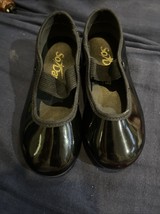 So Danca Kids Tap Shoes Black. Lightly Used  Size W 7 S - $8.84