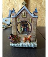 musical snowglobe church with carolers - $24.75