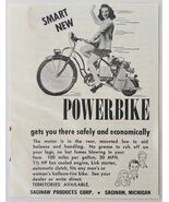 1948 Saginaw Power Bike Advertisement Vintage Transportation Motorcycle ... - €17,30 EUR