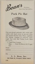 1975 Print Ad Bean&#39;s Pork Pie Hats for Fishing Camping Freeport,Maine - £7.06 GBP