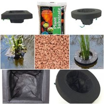 Round &amp; Square 14&quot; Floating Planters With Substrate, 2 Floating Baskets ... - $57.37