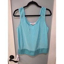 Vintage Victoria’s Secret Satin Pajama Set Blue Tank Pants M 2 Piece Flawed - $449.92 MXN