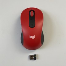 Logitech - M650L Signature BT &amp; USB Wireless Mouse - RED - Left Hand - w... - $17.86