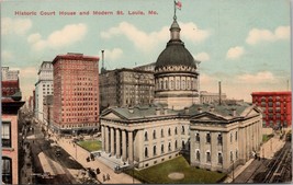 Historic Court House and Modern St. Louis MO Postcard PC571 - $4.99