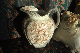 Antique Dunn Bennett &#39;Arcadia&#39; Flow Brown Pitcher Burslem England C1870s BROWN - £113.83 GBP