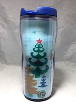 Starbucks Coffee 2006 Christmas trees hologram design 16 Oz.travel tumbler - £5.47 GBP