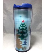 Starbucks Coffee 2006 Christmas trees hologram design 16 Oz.travel tumbler - £5.22 GBP