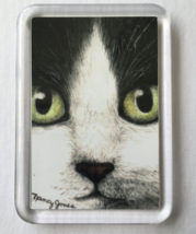 Cat Art Acrylic Small Magnet - Small Face - $4.00