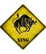 Taurus Zodiac Animal Xing Novelty Metal Crossing Sign - £21.14 GBP