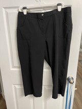 Weekends By Chico’s Black Cropped Active Pants Women’s Size 2.5 (US Large 14) - £12.46 GBP