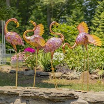 Lesera Ltd. Metallic Pink Flamingos (Set of All 4 (1 of each)) - $359.95