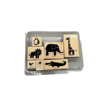 Stampin&#39; Up WILD ABOUT YOU 8-Pc Stamp Set African Animals Lion Giraffe Elephant  - £8.69 GBP