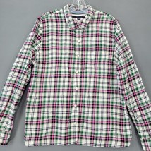 Tommy Hilfiger Women Shirt Size XXL White Flannel Preppy Plaid Classic Button Up - £9.90 GBP