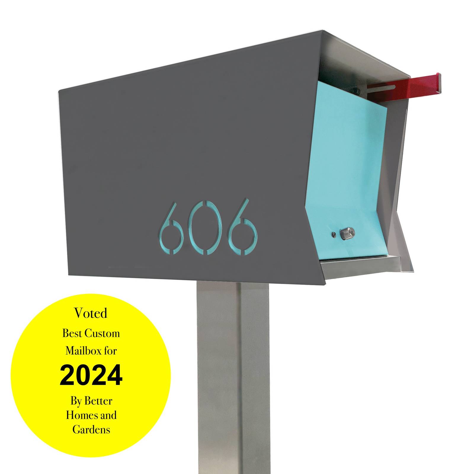 RetroBox in GRAY: post mounted Mailbox - $449.00