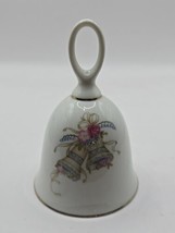 Vintage Russ Berrie Wedding Bells White Porcelain Bell  #4942 - £8.19 GBP