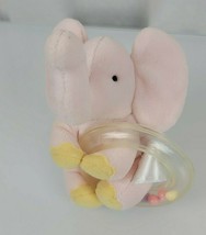 Carters John Lennon Pink Elephant Baby Girl Ring Rattle Stuffed Plush Toy - £31.28 GBP