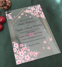 free design 10pcs acrylic wedding invitations,acrylic Invites,acrylic in... - $32.00