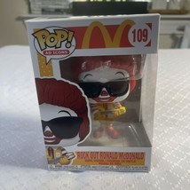 Funko Pop! Ad Icons McDonald&#39;s Rock Out Ronald #109 Vinyl Figure In Box - £8.88 GBP
