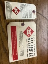 2 Vintage TAGS REA RAILWAY EXPRESS AGENCY RAILROAD Luggage Tags - £14.53 GBP