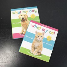 2pc What My Cat &amp; Dog Has Taught Me About Life Hardcover Christian Gift Books - £14.38 GBP