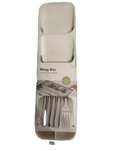 Compact Cutlery Organizer Kitchen Drawer Tray, Small, White green - £9.25 GBP