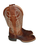 Ariat Womens 6 B Round Up Cowboy Western Boots Square Toe Leather Brown 10018528 - $79.99