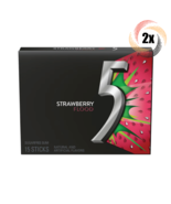 2x Packs 5 Gum Strawberry Flood Flavor | 15 Sticks Per Pack | Fast Shipping - £7.96 GBP