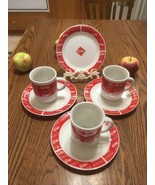 LOT OF SAKURA COCA-COLA STONEWARE FOUR 7&quot; SAUCERS AND 3 MUGS - $432.40 MXN