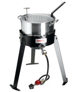 Bayou Classic 2212 Aluminum Outdoor Fish Cooker, Black and Silver - $113.89