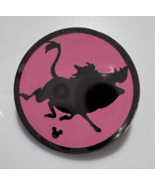 Disney The Lion King ~ Pumbaa Silhouette Pink Circle Pin 2015 - €7,84 EUR